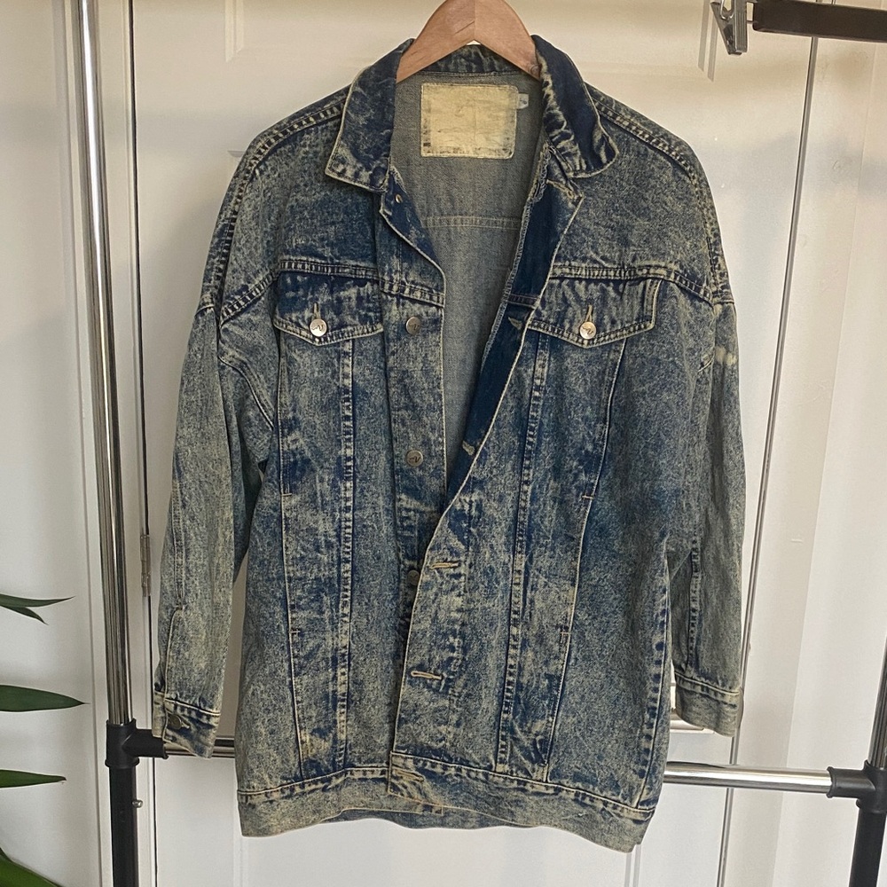 Acid Wash Blue Denim Jacket